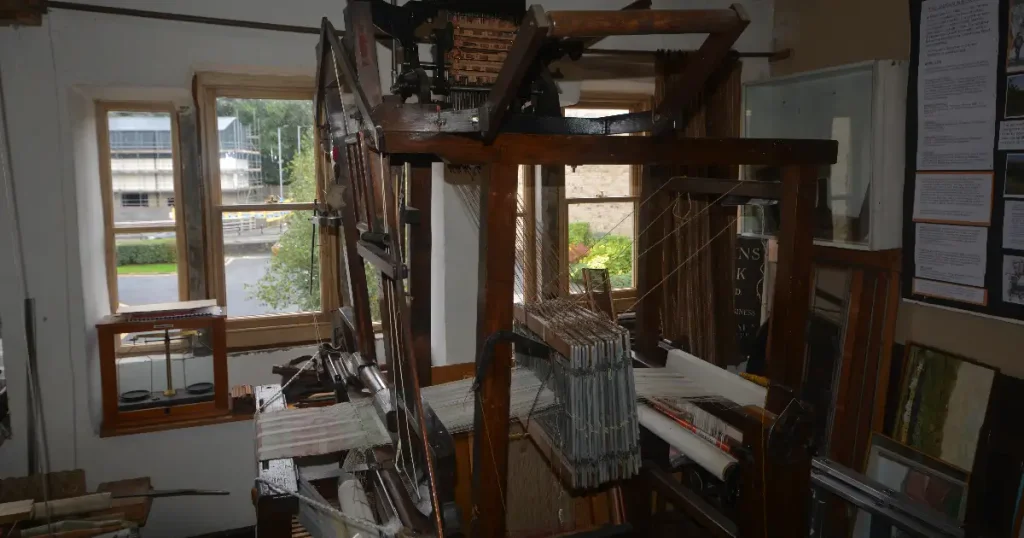 Kays Weaving loom on display at Weavers' Cottage